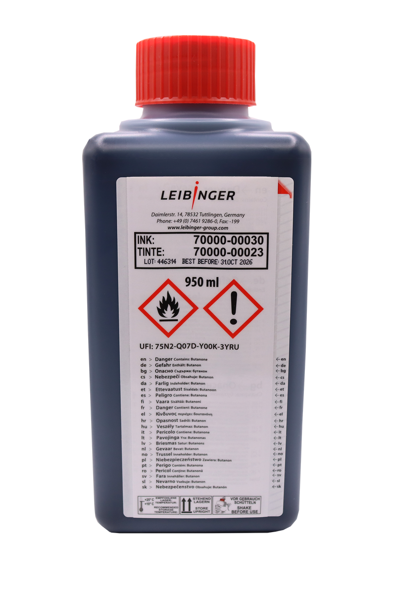 Leibinger CIJ Ink Bottle - 70-030 Std Black 950ml