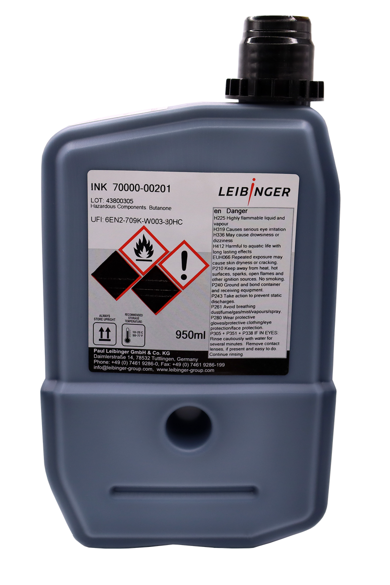 Leibinger CIJ Ink Cassette - 70-201 Std Black 950ml