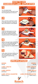 Handheld Label Applicator and Dispenser