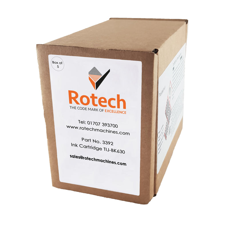 Rotech Ink Cartridge - TIJ-BK630 42ml (Box of 5) Inkjet Cartridges SKU 003392 Rotech Machines